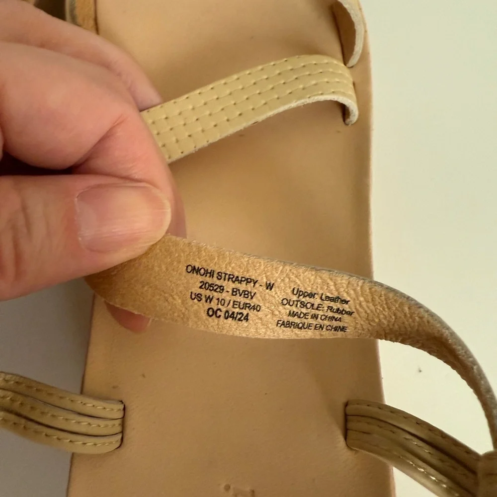 Olukai Onohi Strappy Sandal Wedge Warm Beige Dressy Beach Size 10 40 - Picture 8 of 10